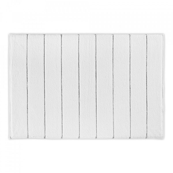 cozy bath rug white dark grey 3
