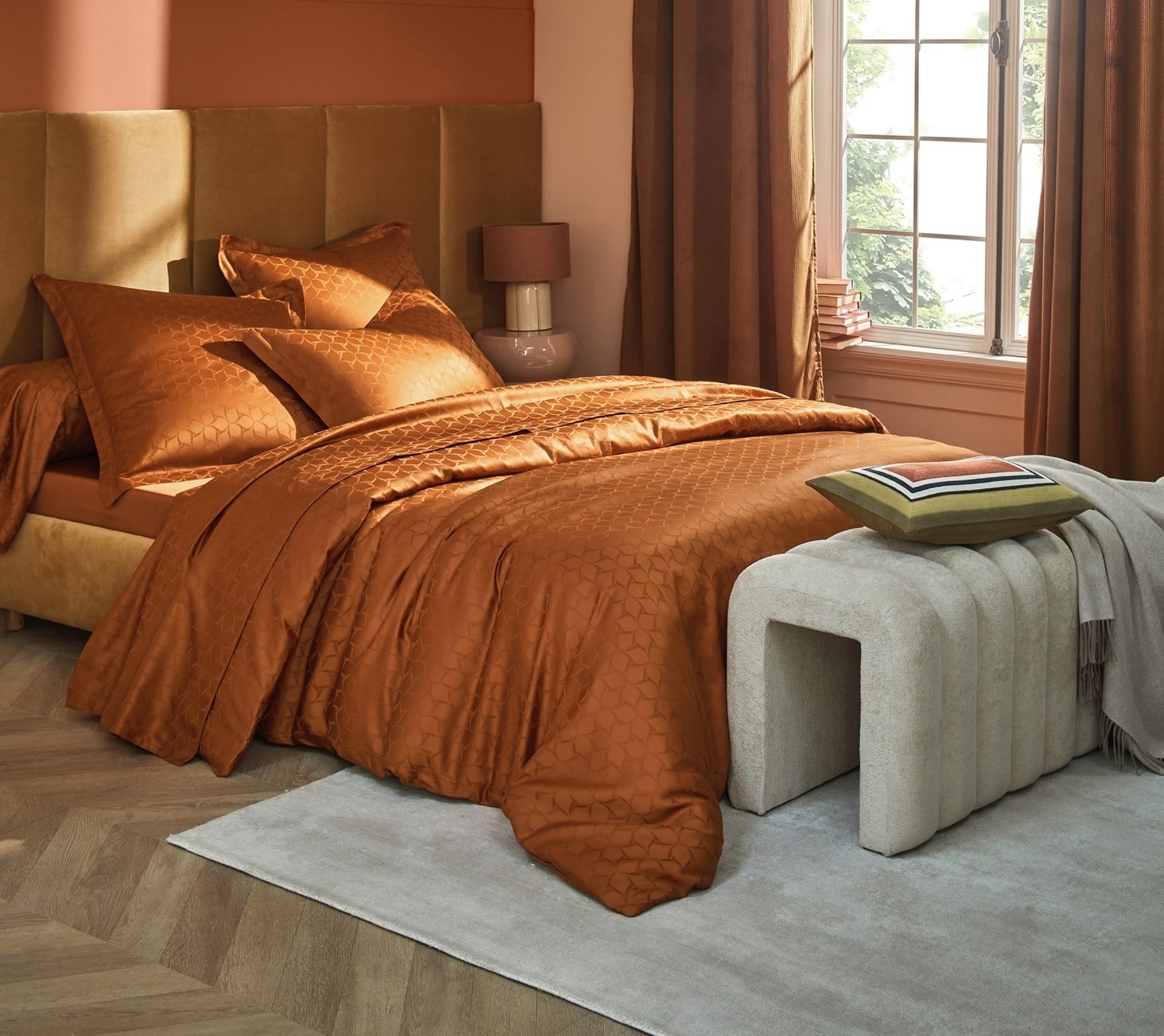 Постельное белье EOLE COGNAC BLANC DES VOSGES