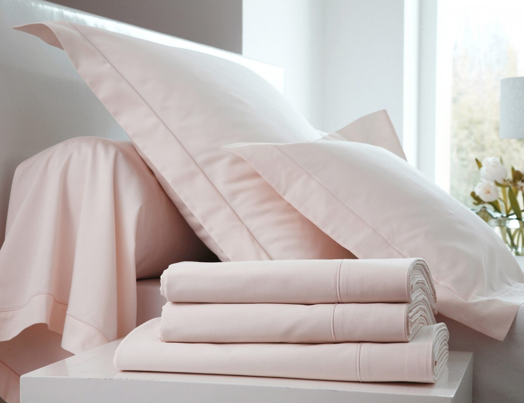 Постельное белье PLAIN GUIMAUVE розовый BLANC DES VOSGES